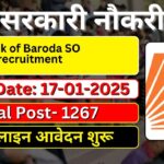 Bank of Baroda SO Recruitment 2024: 1267 पदों पर आवेदन की प्रक्रिया शुरू